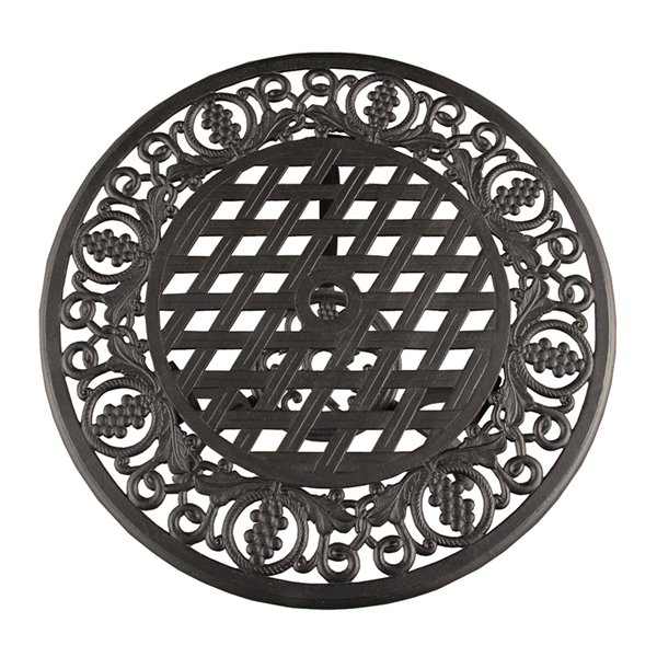 Oakland Living Patio Dining Set - Aluminum - 3-Piece - Sand Black