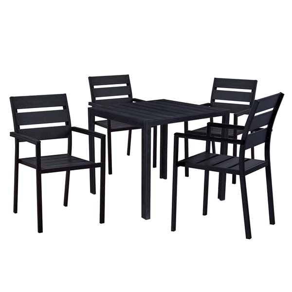 Oakland Living Patio Dining Set Steel, White Modern Patio Dining Chairs