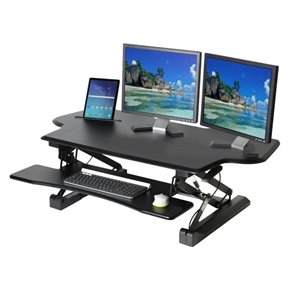 Seville Classics AIRLIFT 47-in Sit-Stand Workstation - Black