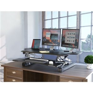 Poste de travail assis-debout AIRLIFT de Seville Classics, 47 po, noir