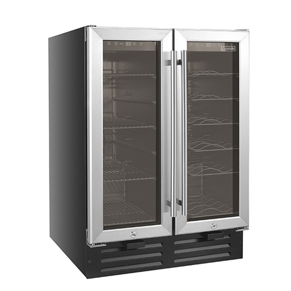 Cavavin Beverage center double door with 9 Shelves Builtin or