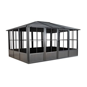 Sojag Korado Rectangular Solarium - Dark Grey - 10-ft x 17-ft