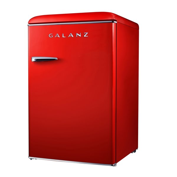 Mini-réfrigérateur Galanz à deux portes avec congélateur, noir, de