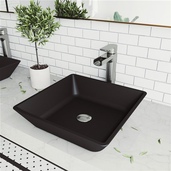 VIGO Roma Bathroom Sink - 15.75-in - Matte White