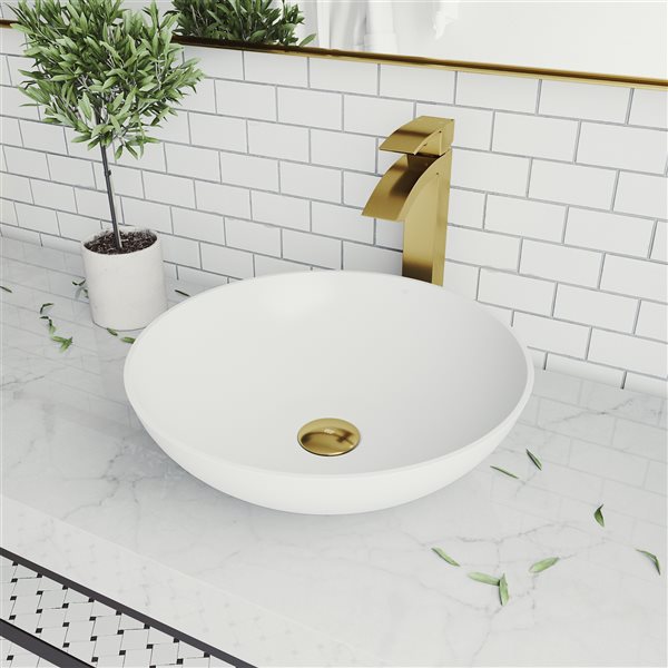 Matte White Bathroom Sink