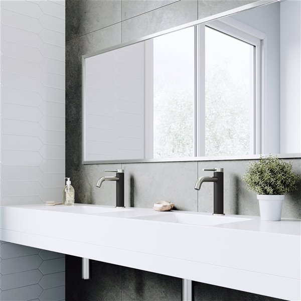 VIGO Madison&nbsp;8-in H Single Handle One-Hole Bathroom Faucet - Brushed Nickel