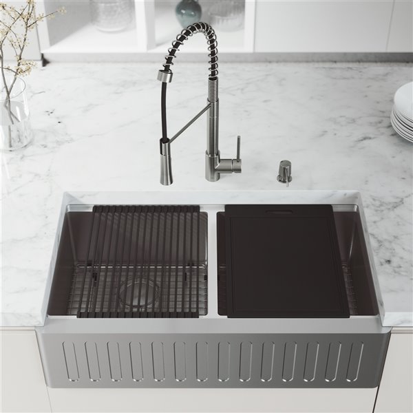 VIGO Oxford Stainless Kitchen Sink With Stainless Faucet Double Bowl 41   330727717 MainImage 001 L 