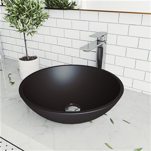 VIGO Cavalli Matte Black Bathroom Sink -