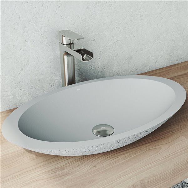 VIGO Yarrow Light Grey Bathroom Sink VG04055 RONA