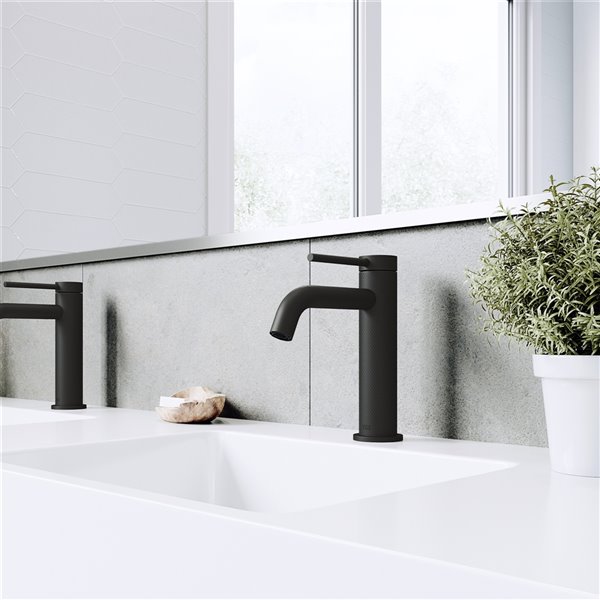 VIGO Madison Single Hole Bathroom Faucet - Matte Black