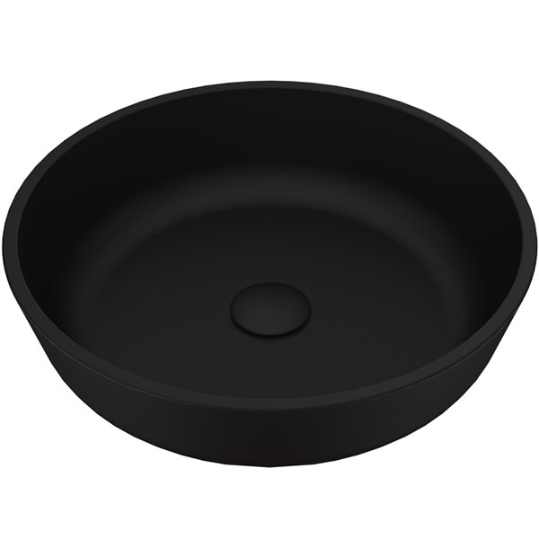 VIGO Modus Bathroom Sink - 16.5-in - Matte Black