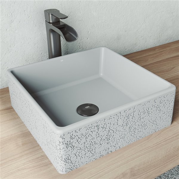 VIGO Aster Light Grey Bathroom Sink VG04051 RONA