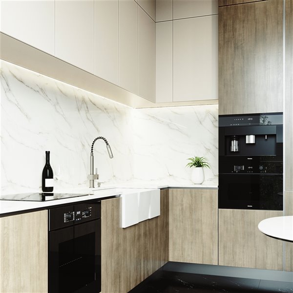 VIGO Farmhouse Kitchen Sink 33" in Matte White with Drain