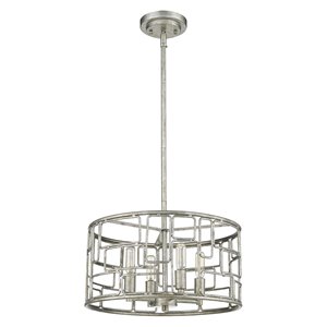 Acclaim Lighting Amoret Convertible Pendant Light - 4-Light - Antique Silver - 16-in