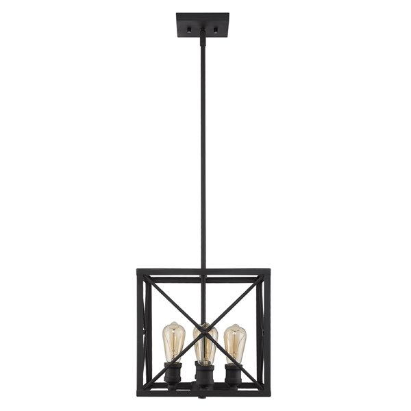 Luminaire suspendu Brooklyn de Acclaim Lighting à 4 lumières, noir mat