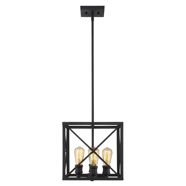 Luminaire suspendu Brooklyn de Acclaim Lighting à 4 lumières, noir mat