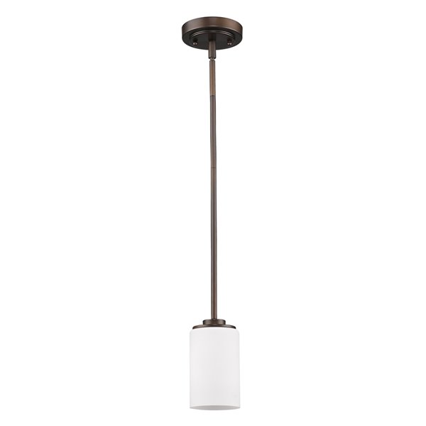 Luminaire suspendu avec verre Addison de Acclaim Lighting à 1 lumière, bronze, 5 po