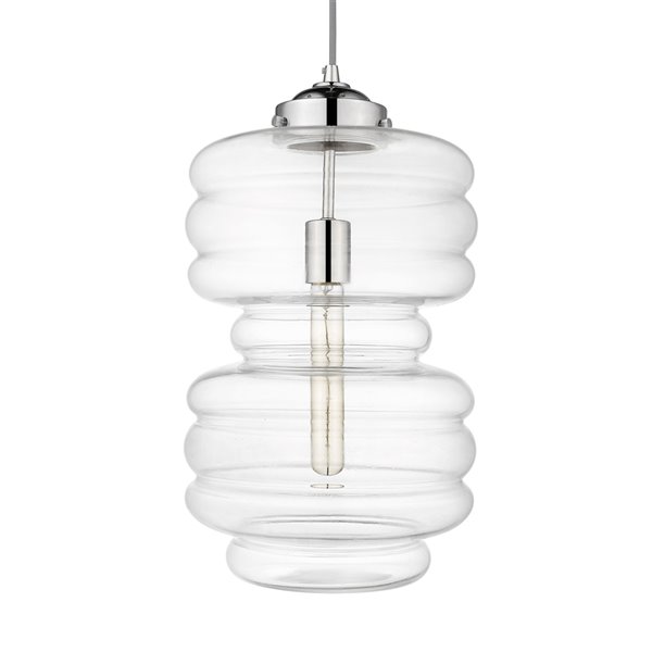 Acclaim Lighting Ballina Mini-Pendant Light - 1-Light - Polished Nickel - 9.75-in