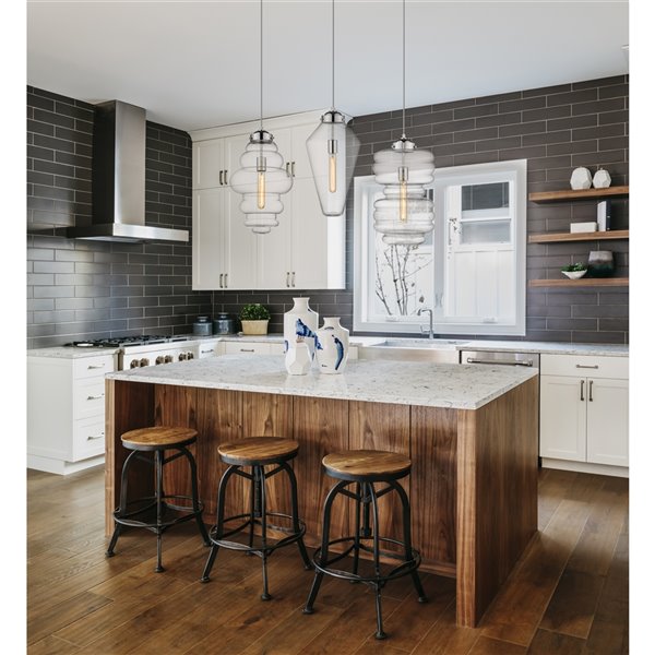 Acclaim Lighting Ballina Mini-Pendant Light - 1-Light - Polished Nickel - 9.75-in