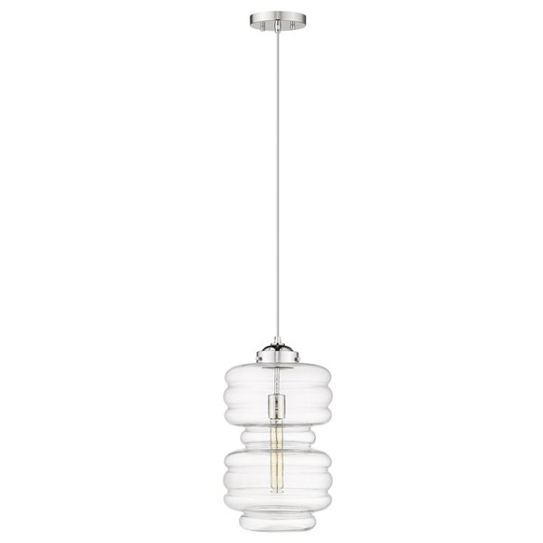 Acclaim Lighting Ballina Mini-Pendant Light - 1-Light - Polished Nickel - 9.75-in