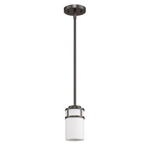 Mini luminaire suspendu Alexis de Acclaim Lighting à 1 lumière, bronze, 4.75 po