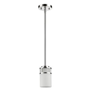 Mini luminaire suspendu Alexis de Acclaim Lighting à 1 lumière, nickel poli, 4.75 po