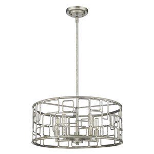 Acclaim Lighting Amoret Convertible Pendant Light - 5-Light - Antique Silver - 20-in