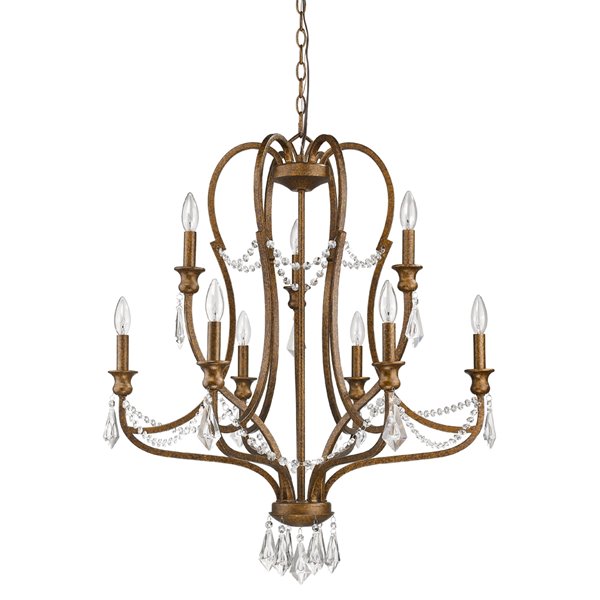 Acclaim Lighting Gianna Chandelier - 9-Light - Crystal In Russet ...