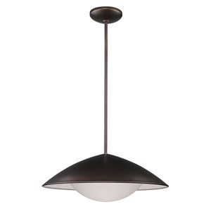 Acclaim Lighting Aurora LED Pendant Light 16-Watt with Metal Shade in Oil-Rubbed Bronze
