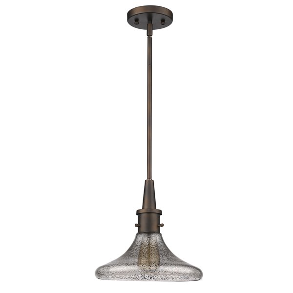 Acclaim Lighting Brielle Mini-Pendant Light with Glass Shade - 1-Light - Oil-Rubbed Bronze