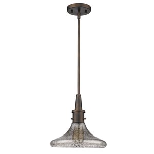 Acclaim Lighting Brielle Mini-Pendant Light with Glass Shade - 1-Light - Oil-Rubbed Bronze