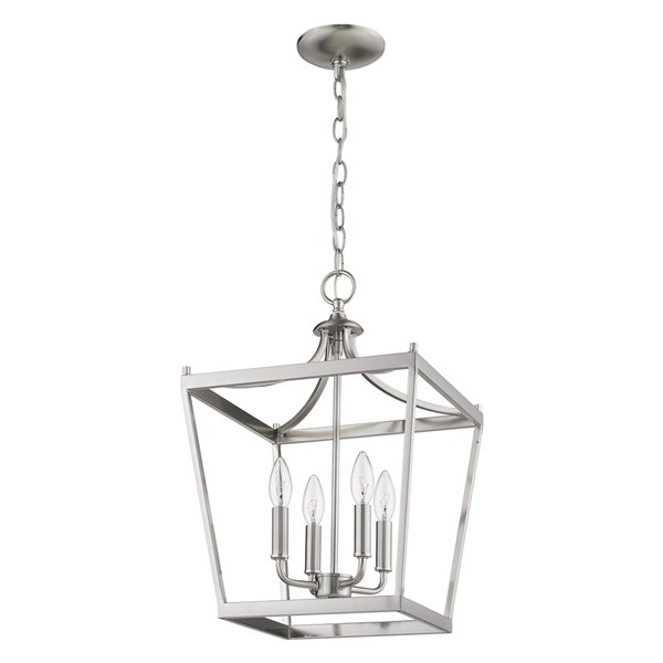 Lustre Kennedy de Acclaim Lighting à 4 lumières, fini nickel satiné