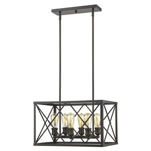 Luminaire suspendu Brooklyn de Acclaim Lighting, 6 lumières, fini bronze huilé