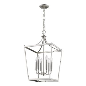 Lustre Kennedy de Acclaim Lighting à 6 lumières, fni nickel satiné