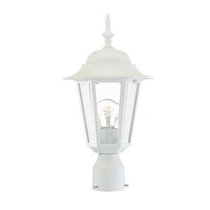 Lanterne de poteau extérieur Camelot de Acclaim Lighting à 1 ampoule, blanc texturé