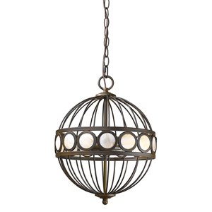 Acclaim Lighting Aria Chandelier - 3-Light Globe - Oil-Rubbed Bronze