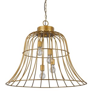 Acclaim Lighting Caroline Bell-Shaped Metal Frame Pendant - 4-Light