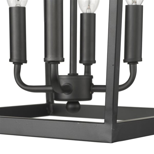 Lustre Kennedy de Acclaim Lighting à 8 lumières, fini noir mat