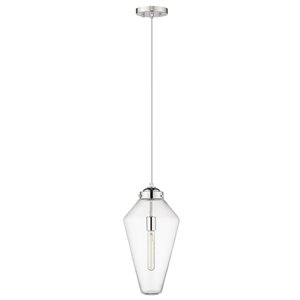Acclaim Lighting Ballina Mini-Pendant Light - 1-Light - Polished Nickel - 9-in