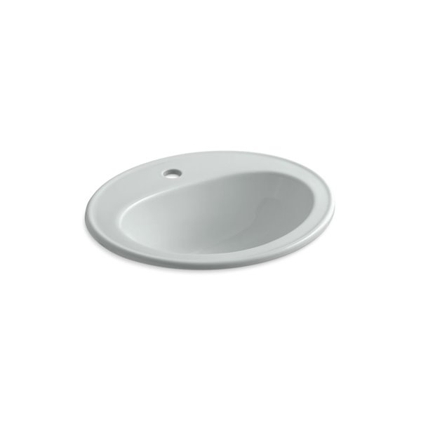 KOHLER Pennington DropIn Bathroom Sink with Single Faucet Hole Grey