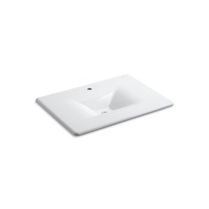 Meuble-lavabo Iron/Impressions avec un trou de robinet, 31 po, blanc