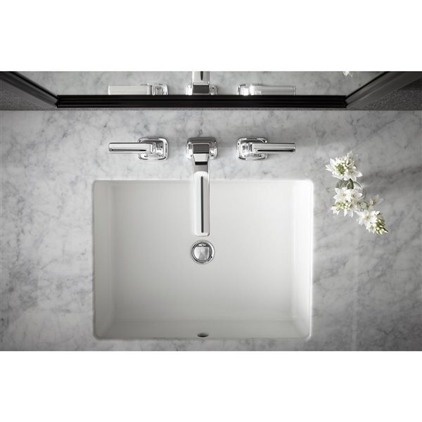 KOHLER Verticyl Rectangular Under-Mount Bathroom Sink - Grey