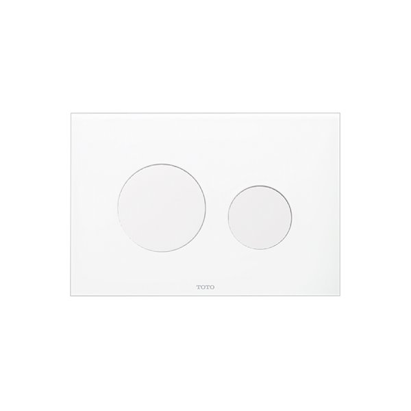 TOTO Round Dual Button Push Plate for In-Wall Tank System - White ...