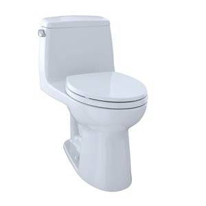 Toilette à cuvette allongée Eco UltraMax de TOTO, hauteur ergonomique, blanc coton