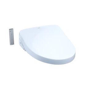 Siège de toilette avec bidet électronique Washlet S550e de TOTO, coton blanc