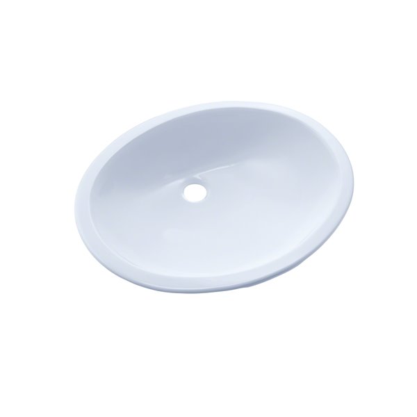 TOTO Rendezvous Oval Undermount Bathroom Sink - 19.25-in - Cotton White