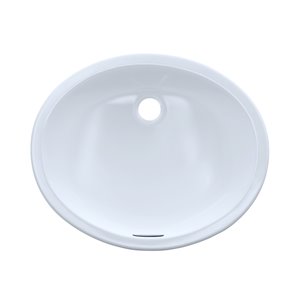 TOTO Rendezvous Oval Undermount Bathroom Sink - 19.25-in - Cotton White