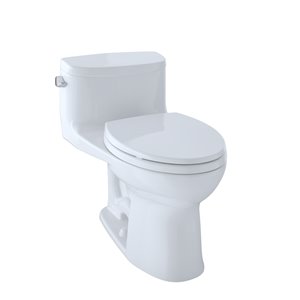 Toilette à cuvette allongée Supreme II de TOTO, hauteur ergonomique, blanc coton