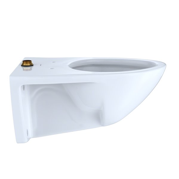 TOTO Flushometer Elongated Wall-Mount Toilet Bowl - Cotton White