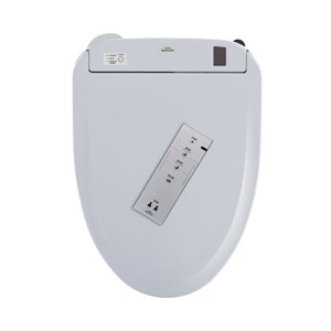 Siège de toilette avec bidet électronique Washlet+ S350e de TOTO, coton blanc